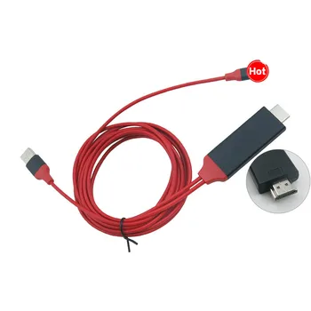 TV stick 2M USB la HDMI compatibil HDTV AV Cablu Adaptor pentru iPhone 7 7 Plus 6S 6 Plus 5S 5 Adaptor de Încărcare Cablu