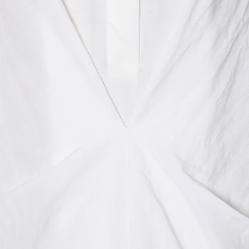 TWOTWINSTYLE Liber Minimalist Rochie Pentru Femei V-Neck Short Sleeve Solid Casual, Rochii Midi de sex Feminin 2021 Noi de Moda Elegant Maree