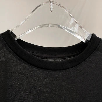 TWOTWINSTYLE Minimalist Alb T Shirt Pentru Femei O Gatului Maneca Lunga Solid Topuri Scurte de Moda de sex Feminin Haine Noi 2020 Toamna Maree