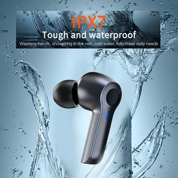 TWS R22 Bluetooth 5.0 Căști 300mAh de Încărcare Cutie Căști Wireless Stereo Sport Căști Căști Cu Microfon