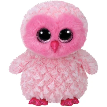 Ty Twiggy Pink Owl Animal de Pluș, Jucării Umplute Papusa Cadou Dimensiuni Medii 25cm