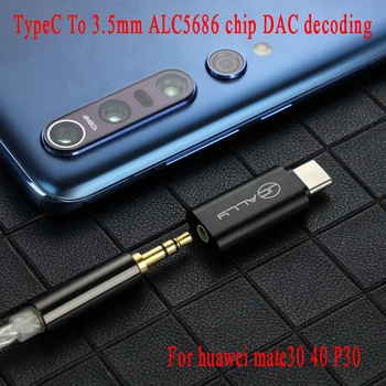 TypeC La 3,5 mm ALC5686 chip HiFi Portabil Digital Audio HIFI Decodare Amp DAC placa de Sunet Cablu Adaptor Pentru huawei mate30 40 P30