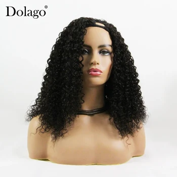 U Parte Peruca Naturala Adânc Cret 250% Densitate Brazilian Păr Virgin Upart Clip În Peruci Păr Uman Pentru Femeie De Culoare Dolago