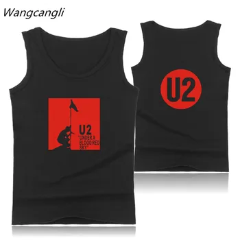 U2 Vesta marea BRITANIE Super Trupa de Muzica Rock mens rezervor topuri tricou de vară sport vesta de bumbac culturism rezervor de top pentru bărbați îmbrăcăminte de fitness