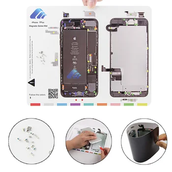 UANME 30 x 24 cm 1 buc Ghid Profesionist Magnetic Șurub Mat pentru iPhone X 8 7 6 6 Plus Ghid Pad Instrumente de Reparare