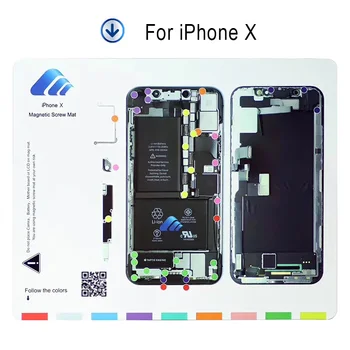 UANME 30 x 24 cm 1 buc Ghid Profesionist Magnetic Șurub Mat pentru iPhone X 8 7 6 6 Plus Ghid Pad Instrumente de Reparare