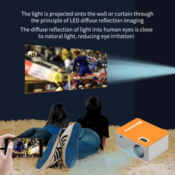 UC28D LED Mini Proiector compatibil HDMI USB Audio Portabil Proiector Home Media Player Video Home Theater Cinema Birou Supplie