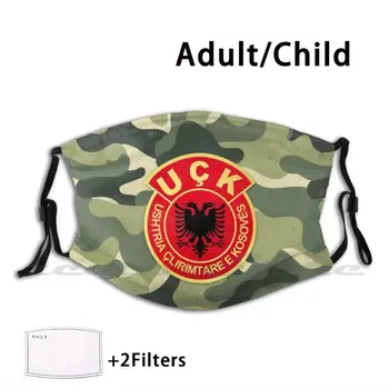 Uck Model Personalizat Filtru Lavabil Pm2.5 Copii Adulti Masca Vechiul Steag Albania Shqiperia Flamuri Steagului Albanez Shqiptar Vultur Kuq E