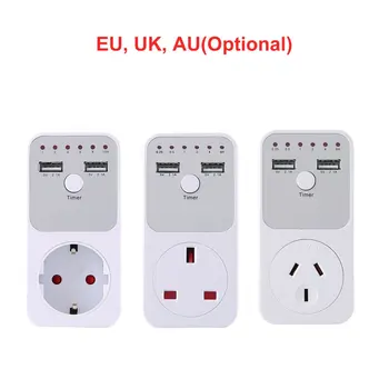 UE marea BRITANIE AU Plug Countdown Timer Inteligent de Control Plug-In Priza Auto Oprit de Evacuare Automaticl opriți Dispozitiv Electronic
