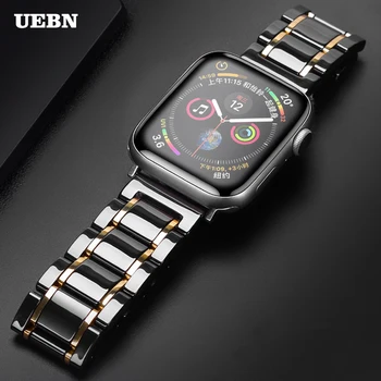 UEBN de Lux Ceramica Curea pentru Apple Watch seria 5 4 3 înlocui Wriststrap pentru iWatch 5 Apple watch 44 40 42 38 mm Bratara Benzi