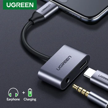 Ugreen USB Adaptor de C Tip C cu Jack de 3,5 mm Adaptor 2 in 1 AUX Cablu Audio Tip C Cască Converter Pentru Huawei P30 Mate 30 Pro