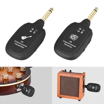 UHF Chitara Sistem fără Fir Transmițător Receptor Built-in baterie Reîncărcabilă pentru Chitara Electrica Bass 4 Buc/set Instrumente Muzicale Parte