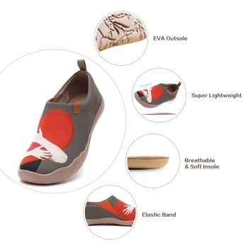 UIN Pantofi de Moda pentru Femei Mocasini Inima Calda de Artă de Design pictat Doamnelor Pantofi Plat Confort Respirabil Adidași cadou de ziua îndrăgostiților