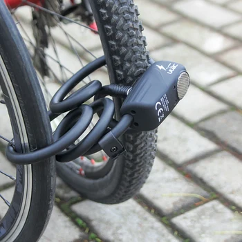 ULAC Bicicleta de Alarmă de Blocare Super Tare Corn Alarma Anti-Furt de Cablu de Blocare pentru MTB Biciclete Road Biciclete Pliabile Scuter