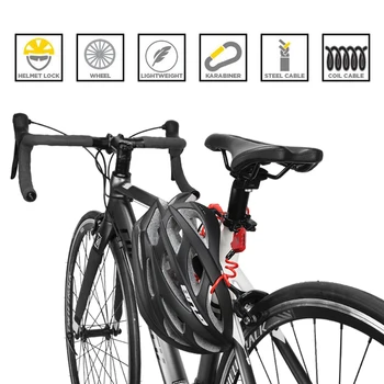 ULAC Mini Blocare Biciclete 1200mm Ori Rucsac Casca Ciclism Bicicleta de Blocare cu Cablu de 3 Cifre Combinație Anti-furt Bicicleta Biciclete de Blocare