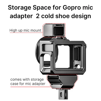 Ulanzi G9-5 GoPro 9 Metal Vlog Caz Cusca Hard Anti-toamna Coajă de Locuințe Cu 52MM Filtru Adaptor Rece Pantof Extinde Muntele Dotari