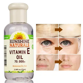 Ulei de vitamina E 70000IU de Îngrijire a Pielii, Lifting facial Esența Licitație Ser Anti-Imbatranire pentru Îndepărtarea Ridurilor Crema de Fata cu Acid Hialuronic