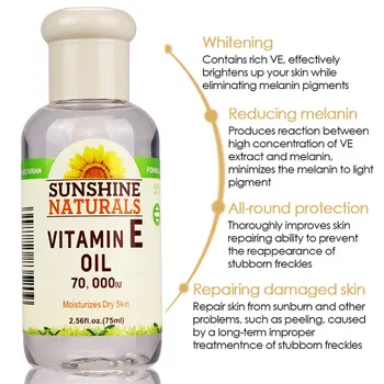 Ulei de vitamina E 70000IU de Îngrijire a Pielii, Lifting facial Esența Licitație Ser Anti-Imbatranire pentru Îndepărtarea Ridurilor Crema de Fata cu Acid Hialuronic