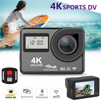 Ultra HD 4K de Acțiune aparat de Fotografiat Ecran Tactil WiFi 2.0 inch 12MP Camera de Sport 30m Du-te Pro Impermeabil Cam 170D Sport Video Camera de pe Casca