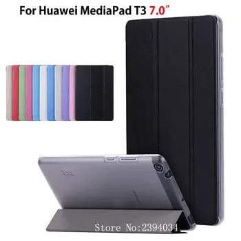 Ultra Subțire Caz pentru Huawei MediaPad T3 7.0 BG2-W09 Acoperi Funda Comprimat Piele PU Flip Pliere Folio pentru Onoarea de a Juca Pad 2 7.0