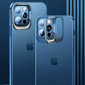 Ultra-subțire Invizibil Titularul de Telefon Caz Pentru iPhone 12 Pro aparat de Fotografiat Lentilă de Protecție Pentru iPhone 12 Mini 11 Pro Max Acoperire Mată