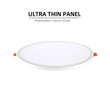 Ultra-Subțire Led Panel 6w corp de Iluminat 8w 15w 20w Rotund/Pătrat Plafon cu LED-uri de iluminat Încastrate AC220V Panou LED Lumina Plafon Rotund Lumina