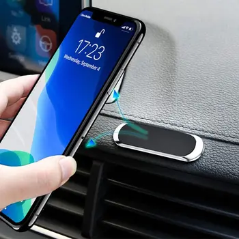 Ultra Subțire Mini Benzi Forma Magnetic Masina cu Suport pentru Telefon de Bord Pentru iPhone, Samsung, Xiaomi Metal Magnet GPS Auto de Montare pentru Perete