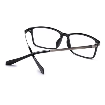 Ultra-usor Stretch Confortabil Ochelari de Citit Bărbați Femei Pătrat Negru ULTEM Cadru Prezbiopie Ochelari Anti-Lumina Albastra 109