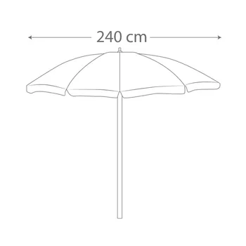 Umbrelă de plajă cu protecție uv 240x240 cm aktive plaja