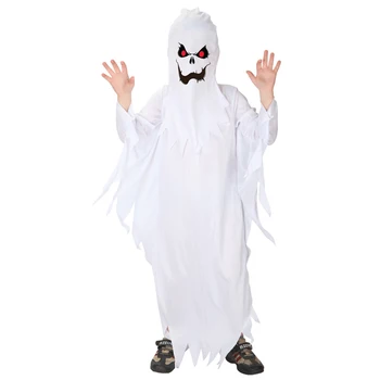 Umorden Băieți Alb Infricosator Fantomă Înfricoșător Costum Cosplay pentru Copii Copil Halat de Halloween Purim Party Mardi Gras Rochie Fancy