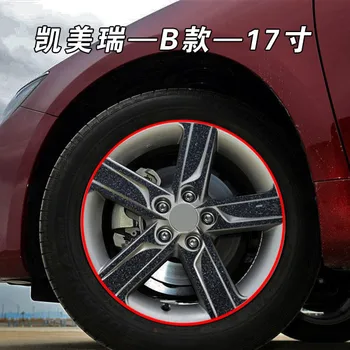 Un Model Fibra de Carbon Auto Butuc Roata Autocolante Rim Decorare Autocolant Special Auto-Styling Pentru Toyota Camry 17