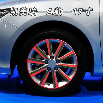 Un Model Fibra de Carbon Auto Butuc Roata Autocolante Rim Decorare Autocolant Special Auto-Styling Pentru Toyota Camry 17