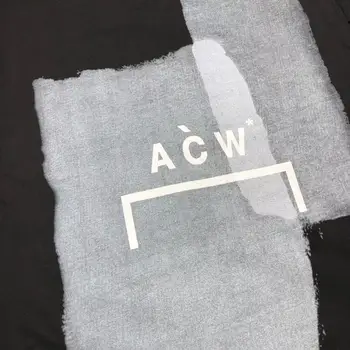 Un PERETE RECE* T-shirt 2020 O-RECE-PERETE* Vopsit Negru cu Maneci Lungi T-Shirt Dispune de Imprimat Grafic ACW Topuri Înapoi Logo-ul de Imprimare