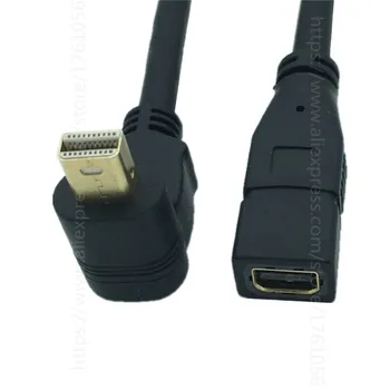 Unghi drept Thunderbolt 2, Thunderbolt 2 cablu mini displayport la 90 de Grade de sex Masculin la Feminin adaptor convertor 0,3 m