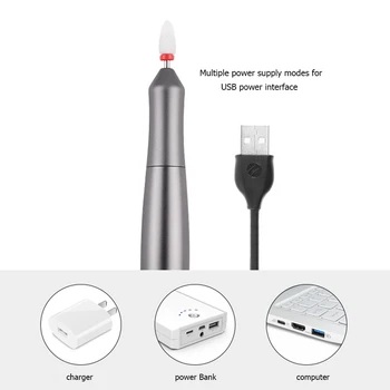 Unghii Stilou Tip Polisat Cablu USB Manichiura Polizor Electric de Slefuit Unghii Manichiura Pedichiura Kit de Mașină de Lustruit Unghii Kit