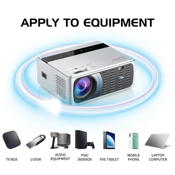 UNIC CP600 1280x720P LED 8000 de Lumeni Proiector 1080P Full HD, HDMI, WIFI, Bluetooth LCD Home Theater Film Beamer Android Proyector
