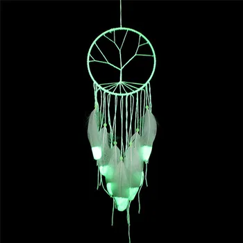 Unic Fluorescente Dreamcatcher Moda Cadou India Pomul Vieții Clopoteii de Vant Agățat Pandantiv Dream Catcher Acasa Arta de Perete Decor