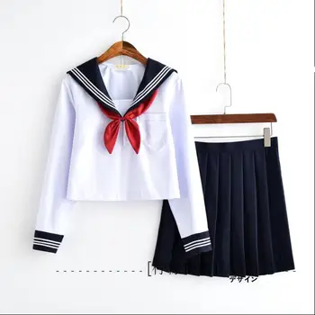 Uniformă școlară de liceu Japonezi JK Marinar uniformă Autumen maneca Lunga Fete
