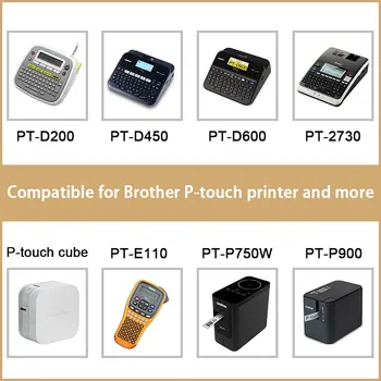 UniPlus 3pcs TZe131 TZe-131 Eticheta Casete Compatibil pentru Brother P Touch Imprimanta TZe131 TZ 131 Label Maker Negru pe Cer Panglici