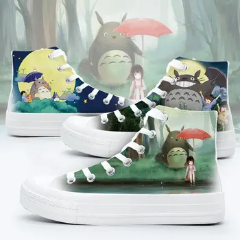 Unisex Anime Tonari no Totoro Casual Plat Pantofi de Panza Totoro Preppy Agrement bascheti rață pantofi Adidași