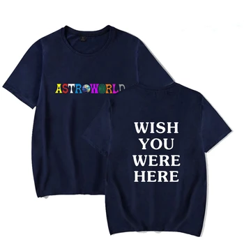 Unisex Bărbați și Femei Travis scott astroworld tricou maneca scurta de Vara Topuri Casual