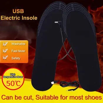 Unisex de Iarna mai Cald Picior de Încărcare USB Electrice Incalzite Branțuri Pentru Pantofi Încălzire Branț Cizme Cuttable Reîncărcabilă Încălzire Tampoane