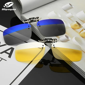 Unisex Pescuit Anti-UV Ochelari Polarizati două-ton Viziune Clipuri Easy Clip-on ochelari de Soare Femei Flip-up de Lentile de Ochelari de Conducere de sex Masculin