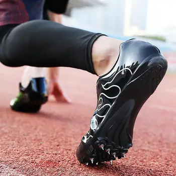 Unisex Urmări cu Crampoane Bărbați Femei Urmări și de pe Teren Adidași de Atletism de Formare Pantofi din Piele Sprint Pantofi de Funcționare Piroane