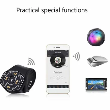 Universal Auto fără Fir Volan Buton de Control de la Distanță Bluetooth 4.0 Hands-free Player Multimedia, Buton Pentru IOS Android