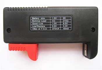 Universal Battery Tester Checker Ușor Hecker AA, AAA, 9V Buton