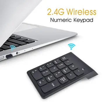 Universal de Mici dimensiuni 2.4 GHz Wireless Tastatura Numerică tastatura Numerică 18 Taste Tastatură Digitală Pentru Contabil Casier Tabletă Notebook Laptop