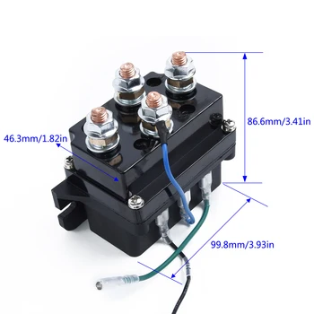 Universal Electromagnetice Twin Wireless Contactor 500A Troliu Kit de la Distanță de Control Releu 12V Recupera Piese de Schimb Contactor Winch Control