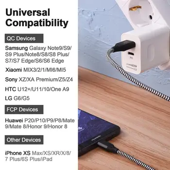Universal Portabil Încărcător de Telefon 3A Quick Charge 3.0 USB Încărcător UE Perete Încărcător de Telefon Mobil Adaptor de Tip C PD pentru iphone