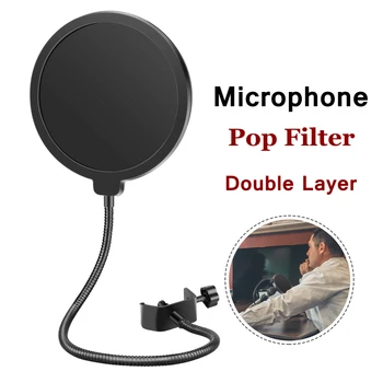 Universal Studio Microfon cu Condensator Dublu Strat Pop Filtru Flexibil Vânt Ecran Mic Filtru de Sunet pentru BM 800 k669 Microfon